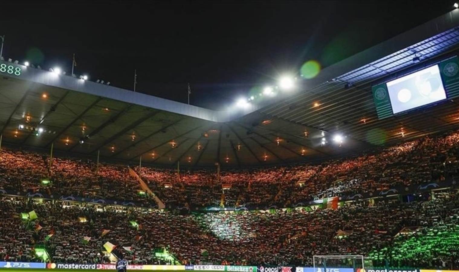 UEFA fines Celtic for display of Palestinian flags by fans