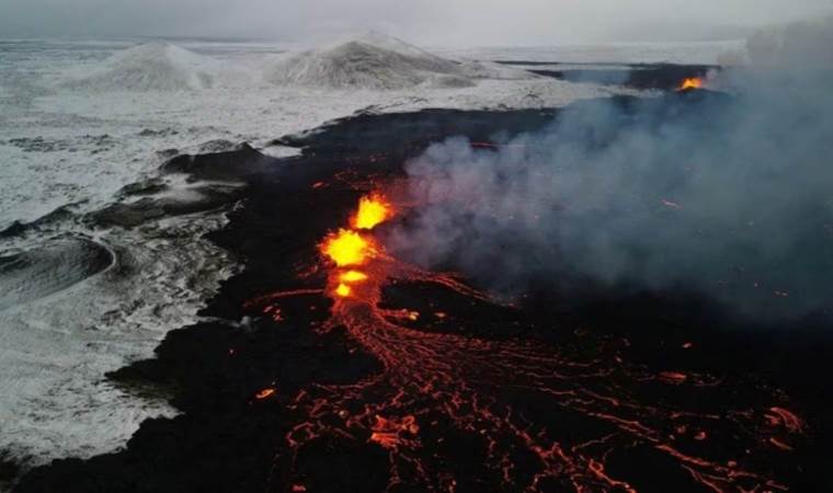 Iceland volcano unlikely to impact flights; lava flows away from town