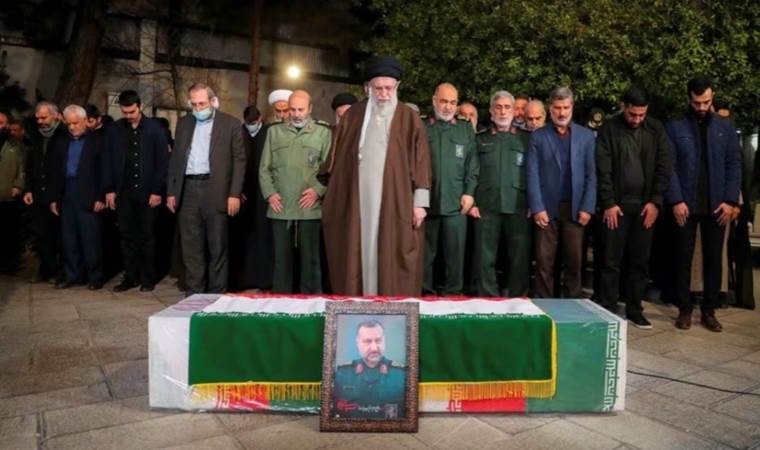 Iran's supreme leader leads funeral prayers for senior Guards adviser