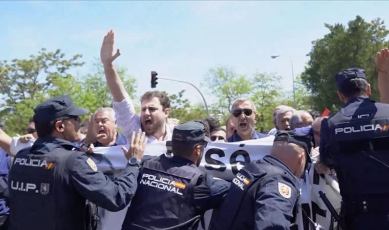 Far-right supporters clash with police
