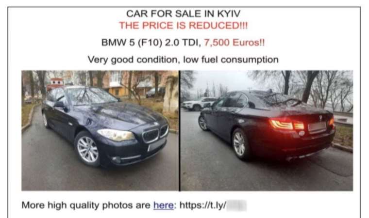 Russian hackers lured embassy workers in Ukraine with an ad for a cheap BMW