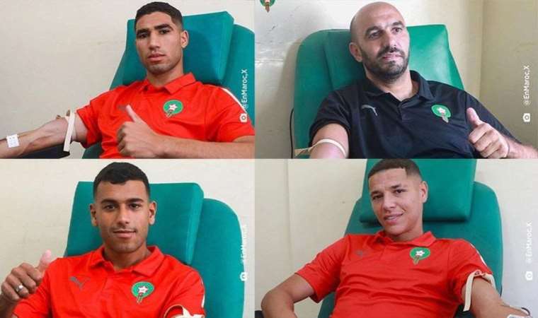 Moroccan football players donate blood in wake of deadly earthquake