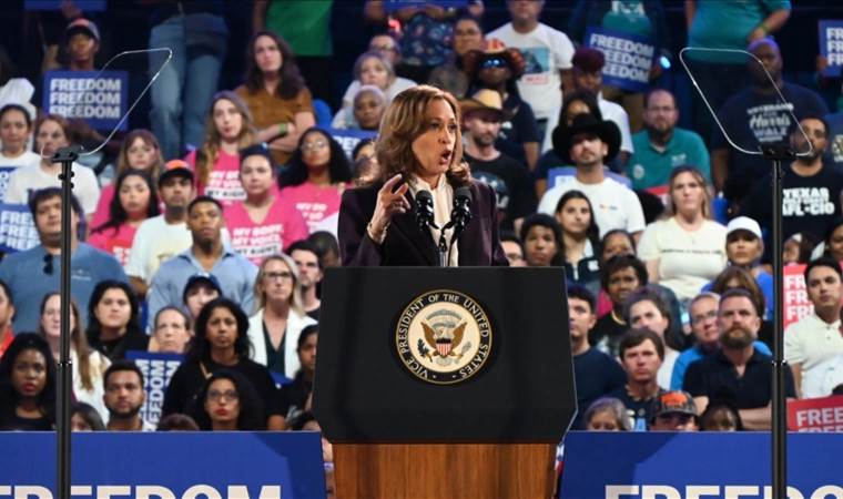 Pro-Palestine protesters interrupt US vice president's speech in Michigan