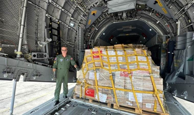 Turkey delivers humanitarian aid to Gaza: Military transport plane arrives in Jordan