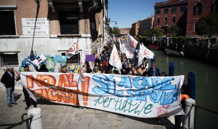 Venice residents protest the new entry charge
