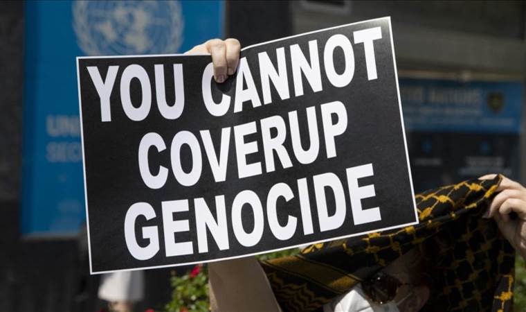 Protesters rally outside UN in New York to raise voices about Gaza